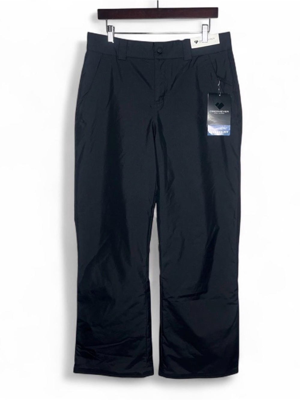 NEW Obermeyer Keystone Relaxed Fit High Rise Snow Pant in Black Skiing Snowboard